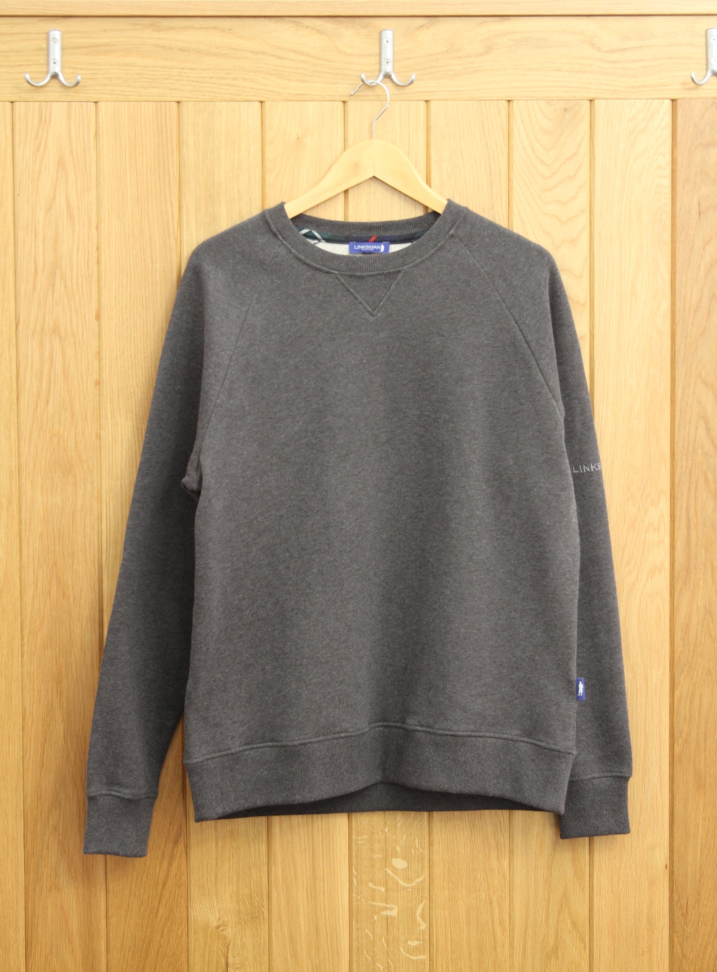 Prestwick Pure Organic Cotton Fleece Sweater: Dark Grey