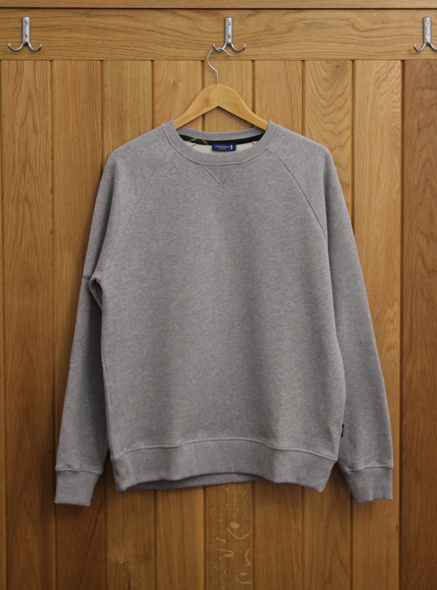 Prestwick Pure Organic Cotton Fleece Sweater: Light Grey