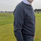 Prestwick Pure Organic Cotton Fleece Sweater: Navy