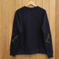 Prestwick Pure Organic Cotton Fleece Sweater: Navy