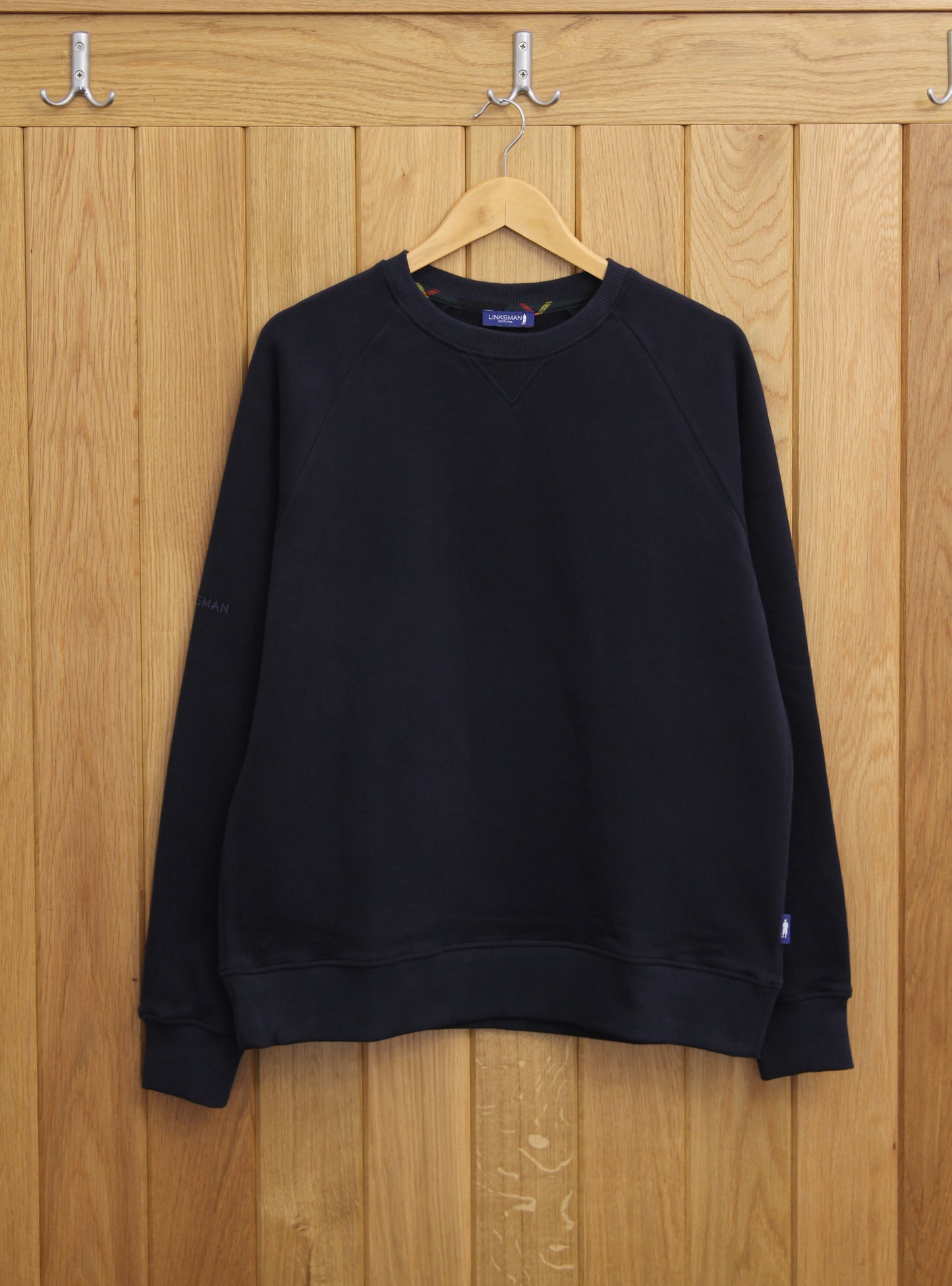 Prestwick Pure Organic Cotton Fleece Sweater: Navy