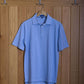 Panmure Pima Cotton Narrow Stripe Polo Shirt: Blue & White
