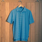 Gullane Pima Cotton Pencil Stripe Polo Shirt: Blue & White