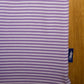 Dornoch Pima Cotton Medium Polo Stripe Shirt: Mauve & White