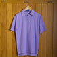 Dornoch Pima Cotton Medium Polo Stripe Shirt: Mauve & White
