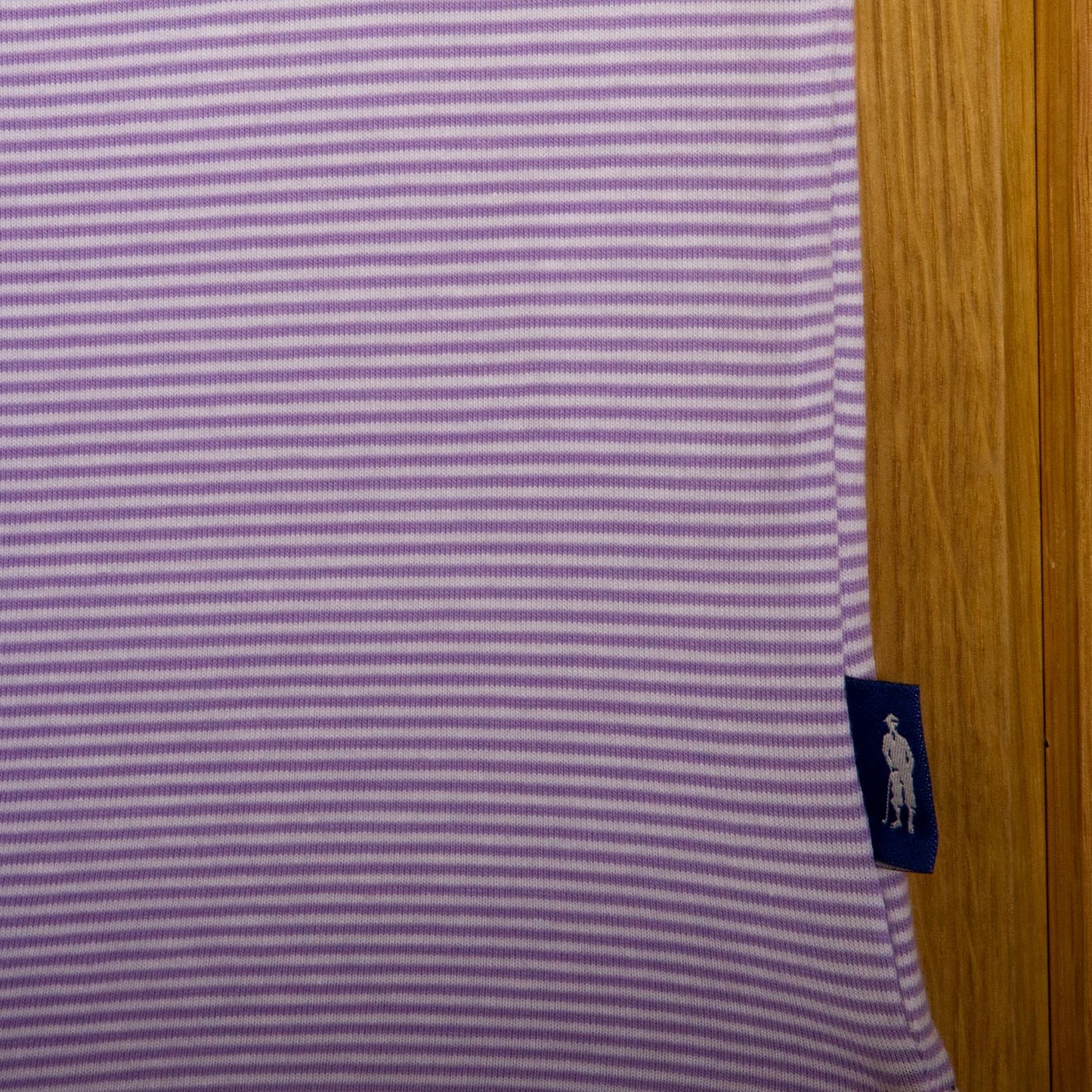 Panmure Pima Cotton Narrow Stripe Polo Shirt: Mauve & White