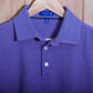 Panmure Pima Cotton Narrow Stripe Polo Shirt: Navy & Pink