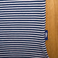 Dornoch Pima Cotton Medium Stripe Polo Shirt: Navy & White