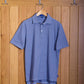 Panmure Pima Cotton Narrow Stripe Polo Shirt: Navy & White