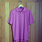 Gullane Pima Cotton Pencil Stripe Polo Shirt: Pink & Navy