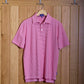 Panmure Pima Cotton Narrow Stripe Polo Shirt: Red & White